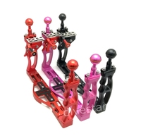 Package low price promotion diving aluminum alloy double grip tray bracket with waterproof camera case shutter trigger