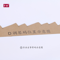 Gukite code bitmap Zheng code placement diagram geese column placement diagram Guzheng D tune piano code location diagram