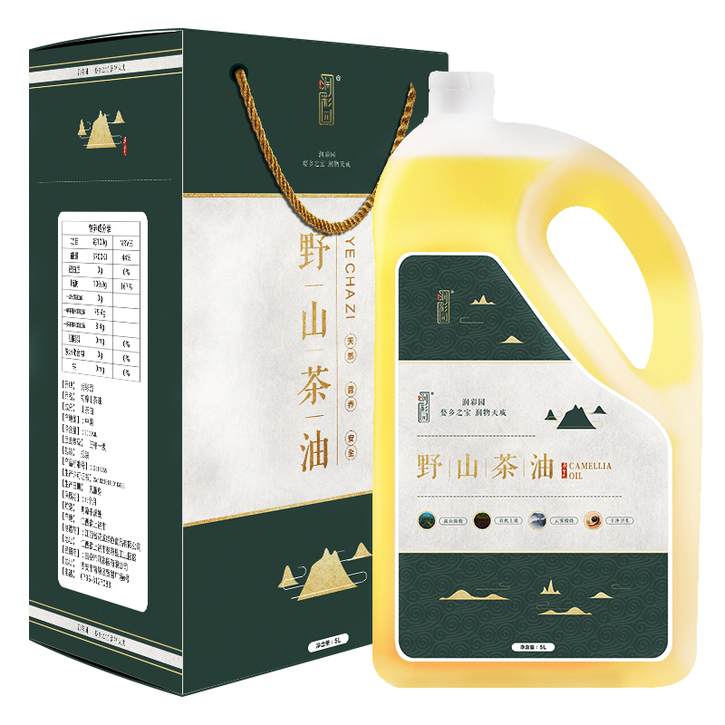 runcaiyuan pure tea oil wild camellia oil 5l natural tea seed oil edible oil gift box