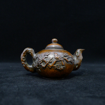 Solid copper retro teapot copper pot ornaments tea ceremony copper tea pet tea play creative tea pet Linglong pot Special