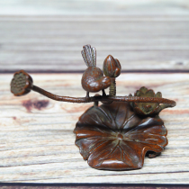 Suwork Creative Bronze Lotus Tower incense burner Fragrant Inserts Retro Copper Tea Favorite to Enjoy Tea Play Tea Road Accessories Clear Cabin