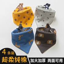 Slip towel baby cotton bib autumn and winter newborn baby super soft waterproof large triangle scarf boy girl bib