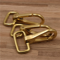 Outlet Quality Pure Copper Bags Five Gold Accessories Handmade Leather Art Leather Leather Art Brass Dog Buttoned Shrimp Buckle Bag With Shoulder Strap Hook