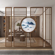 Modern Chinese Screen Partition Living Room Cloth Art Xuan Guan Brief Modern Solid Wood Bedroom Shelter Shelter Home Screen Wall
