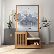 New Chinese-style screen partition Living room entrance door Xuanguan Brief about modern fashion Bedroom shelter Home changing shoes stool screen