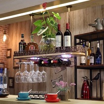 Solid wood wine glass rack hanging upside down wine glass rack bar home wine glass rack Decorative simple goblet rack