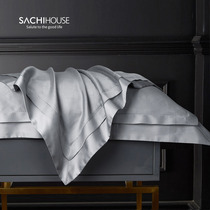 Straight high-grade cotton four-piece cotton tribute satin jacquard sheet bed hats quilt cover summer simple bedding