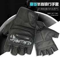 Motorcyclist gloves Dennis motorcycle half-finger gloves anti-fall waterproof leather riding equipment summer men and women