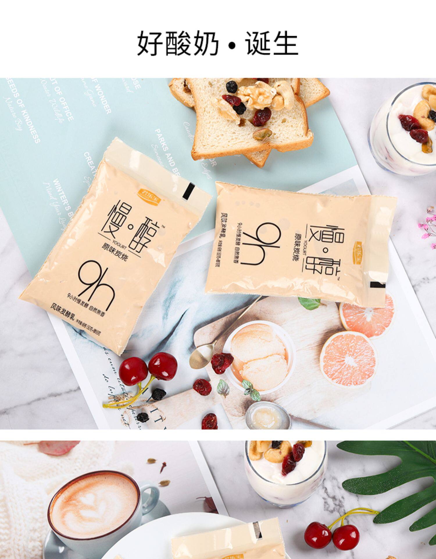 君乐宝慢醇酸奶炭烤风味发酵酸牛奶12袋160g简醇0蔗糖低温酸牛奶