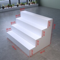 Floor Shelving Wood Selling Experience Terrace Step Type Middle Island Cabinet Display Case Custom Shoe Cabinet Flowers Shoe Store Flower Shop