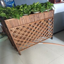 Genguan Suspended Fence Fence Grid Flower Shelf Wood Flower Pot Tea Room Restaurant Partition Mobile Grid Flower Groove Rectangle
