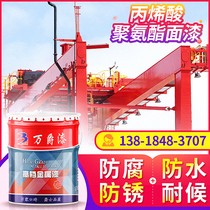 Wanjue acrylic polyurethane topcoat equipment renovation steel structure outdoor wrought iron door anti-corrosion metal anti-rust paint