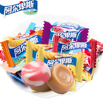 Alpine milk sugar fruit hard candy 500g bulk candy snacks Double Happiness wedding candy wholesale
