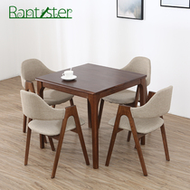 Solid Wood peninsula 80 square table white oak table dining table square mahjong table environmentally friendly modern minimalist restaurant furniture