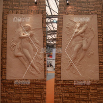 Sandstone bas-relief to be made of GRP imitation bronze embossed body ktv Eurostyle figure mural Angels love god sculptures