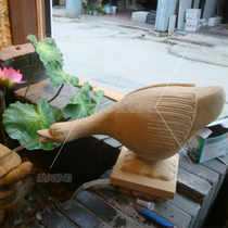 Sandstone relief custom villa courtyard running water fountain Outdoor sandstone ornaments FRP imitation copper sculpture water spray goose