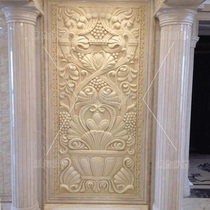 Custom sandstone relief Entrance aisle decorative mural European hollow translucent relief outdoor sandstone cornucopia