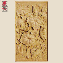 Sandstone relief villa exterior wall decoration murals Chinese style hotel lobby image wall sand rock carved flower decoration
