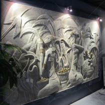 Sandstone Customized Sandstone Southeast Asia Theme Hotel Spring Festival Front Table Thai Relief