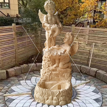 Eurostyle Figure Sculpture Flowing Water Sandstone Garden Forest Landscape GRP Statue Hotel Clubhouse Chen Set Decorations Fountains