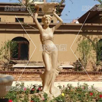 Sandstone Sculpture European-style Angel Characters Swing Piece GRP Statue Hotel Clubhouse Water Landscape Decoration Handicraft