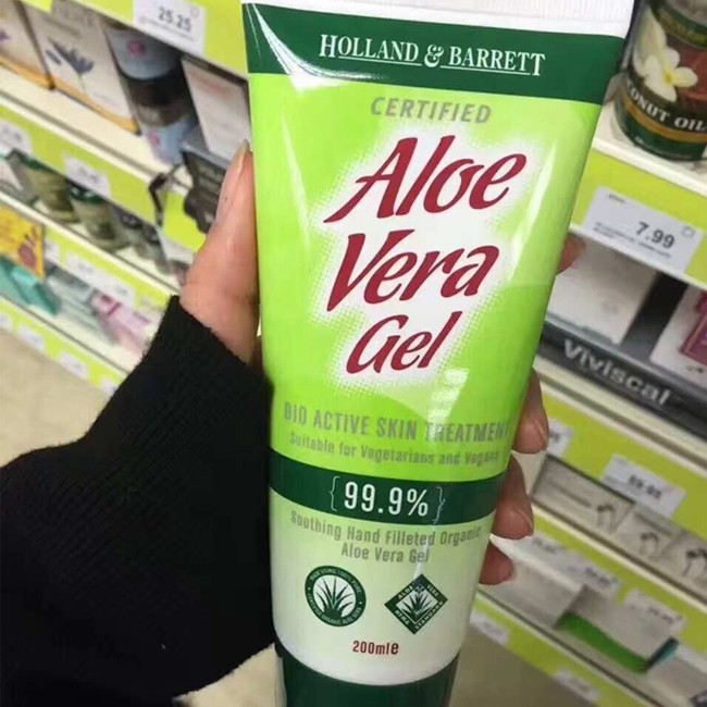 现货买2包邮 英国aloe vera gel 99%纯芦荟胶正品去粉刺祛痘痘印_双氙