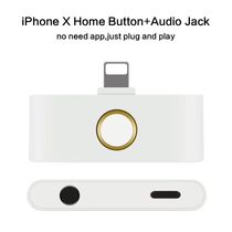 Fruit 7 mobile phone universal adapter iPhone X external HOME Button 6s headset listening to song charging two in one