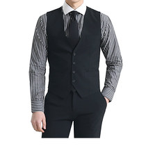 Customized suit vest mens business leisure slim formal wear horse clip groom best man host vest custom
