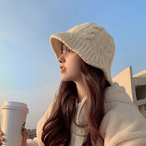 Japan ARCE explicit face Small Korean version Tide Retro Handmade Hair Line Basin Hat Children Autumn winter Warm Knit Fisherman Hat