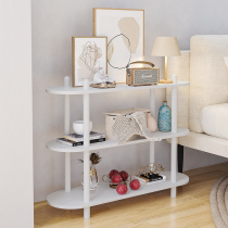 Full solid wood minimalist modern industrial wind office shelf creatively decorated storage bookshelf floor living room reception