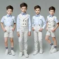 Suit Shirt Boy Boy Boy Gown Christmas Long Pants Banquet Cashew Fashion Long Sleeve Birthday Machia Flower Boy