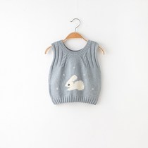Male baby wool waistcoat spring autumn vest male baby boy Machia thin knitted boy boy 1-3 years old