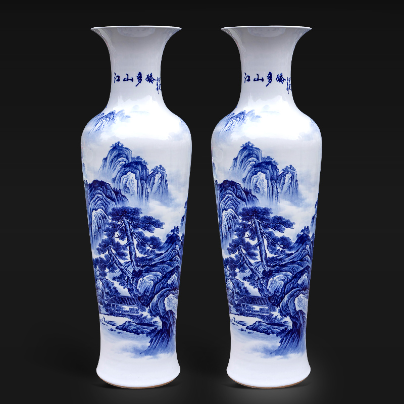 Jingdezhen ceramic vase hand - made porcelain jiangshan much charming Chinese style living room office furnishing articles hotel opening gifts