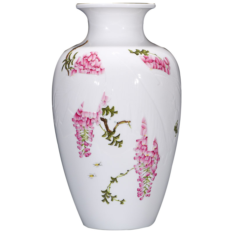 Jingdezhen ceramics by hand draw pastel thin foetus vase furnishing articles home sitting room TV ark adornment ornament