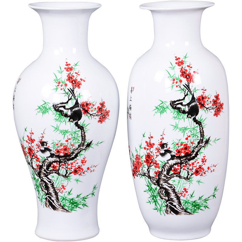 Jingdezhen ceramics large vases, flower arranging is modern new Chinese style household living room TV ark adornment furnishing articles