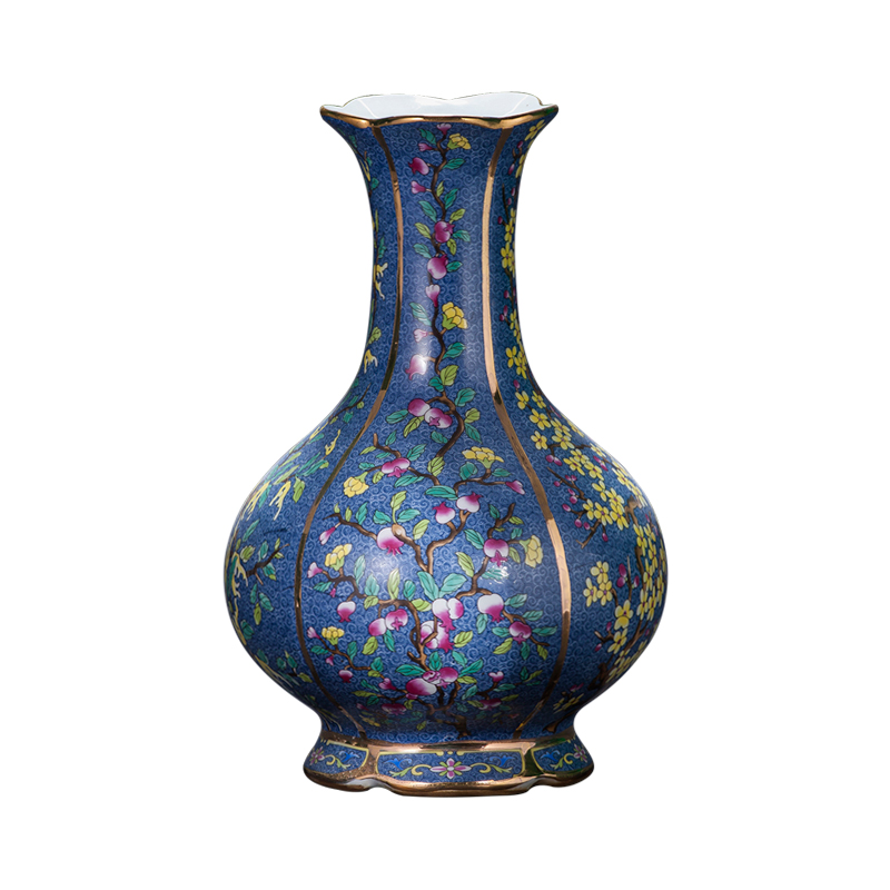 Jingdezhen ceramics imitation the qing qianlong pastel vases, flower arranging antique Chinese rich ancient frame sitting room adornment is placed