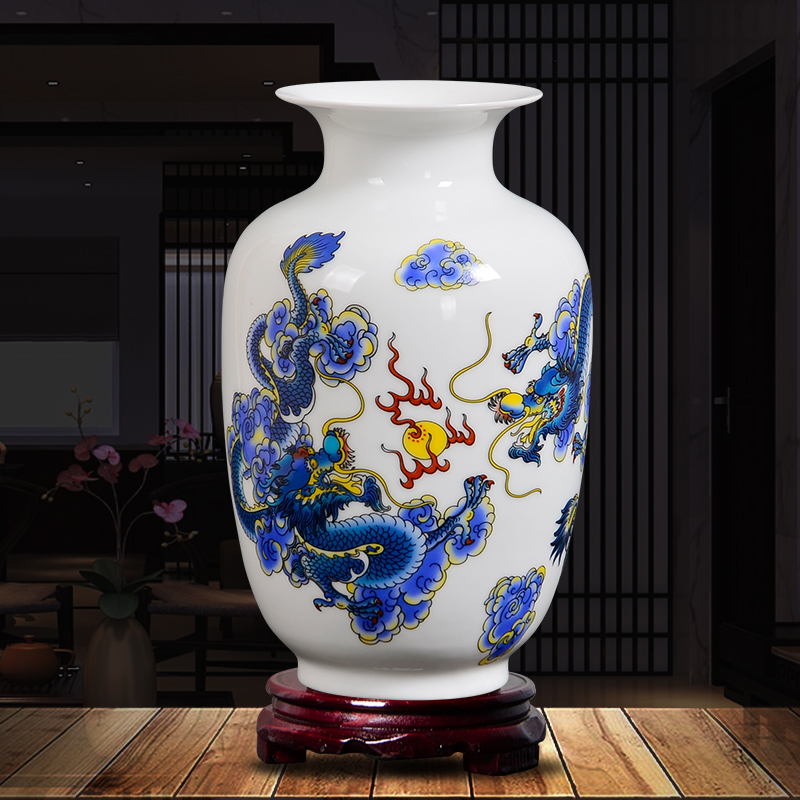 Send the base d324 jingdezhen ceramics vase household act the role ofing is tasted furnishing articles flower arranging, living room decoration