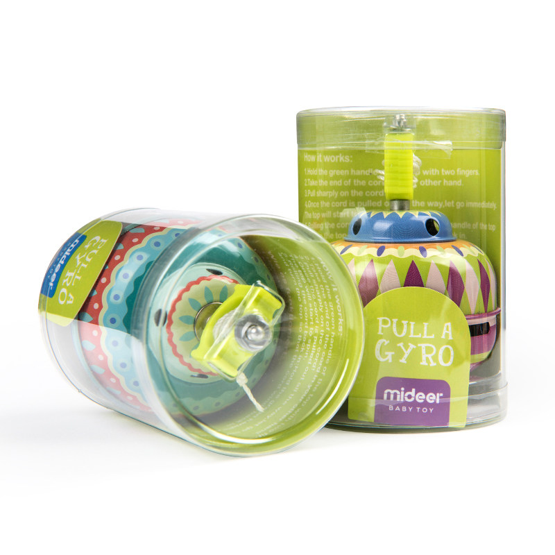 mideer milu children's early childhood education: metal cable top children's outdoor sports nostalgic toy boys and girls