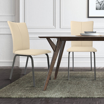 Modern minimalist dining chair casual style dining table chair Nordic home dining chair comfortable leather art minimalist dining chair