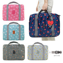 Korea BT21 doll print pattern luggage travel storage bag folding portable shoulder shoulder oblique span large capacity