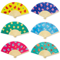 Korea BT21 Cartoon Summer fan bamboo folding fan doll pattern summer hand folding small fan