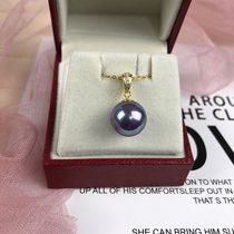 New 925 silver inlaid drilling minimalist shell bead pendant natural mother beware Imitation Pearl Necklace Pendant Necklace Fashion Purple