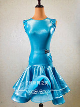 Dans Dance Advanced Custom Children's Latin Dress Standard Competition Dress CBDF Elite Group Korean Material Metal Layer