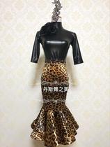 Imported BAO WEN Glittering Satin pu Body Suit Heated Imitation Diamond Split Art Test Performance Professional Female Latin Dress