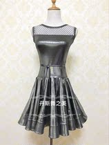 Danse dance beauty imported imitation British metal fabric children Womens Latin dance standard match suit 2018 New