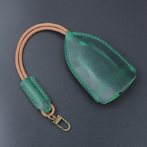 Original handmade leather key bag Car key bag lanyard style first layer cowhide key bag