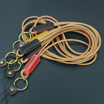 Handmade head style retro lanyard wrist rope Pure camera strap rope Halter neck cowhide rope Necklace rope
