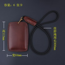 Original first layer wrist cowhide handmade portable rope card set Valentines Day gift beer barrel card bag