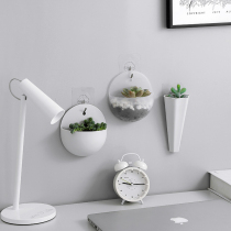 Suspended hydroponic wall-mounted flowerpot non-perforated half-wall simple modern Nordic pastoral plastic wall-mounted creative decoration
