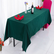Hotel table meeting tablecloth custom tablecloth tablecloth cloth thick banquet long table skirt dark green